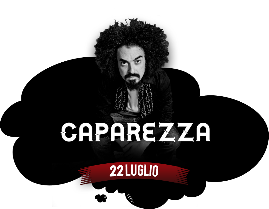 Il rapper Caparezza al Postepay Rock in Roma 22 luglio 2014