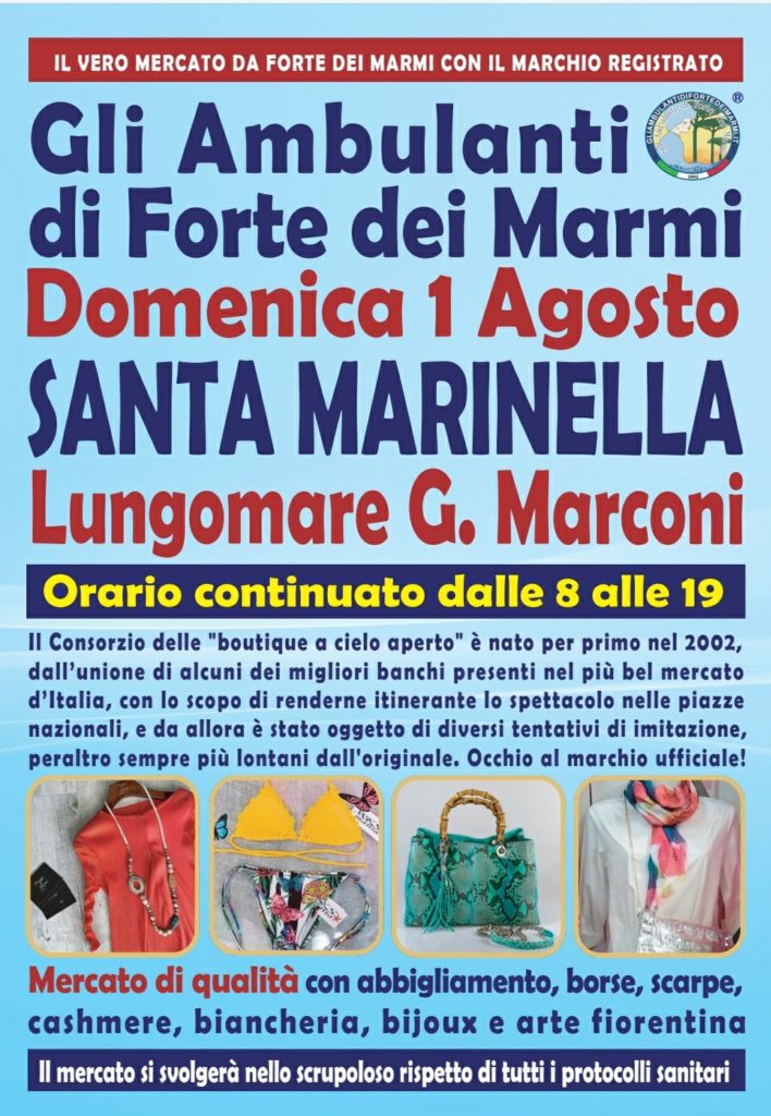 Gli Ambulanti di Forte dei Marmi a Santa Marinella Domenica 1 agosto 2021 mercato qualità