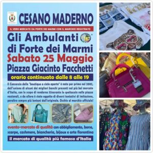 Gli Ambulanti di Forte dei Marmi Cesano Maderno sabato 25 maggio 2024 location banchi orario